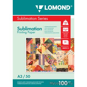 арт. 0809315 Сублимационная бумага Lomond 100 г/м2 формата А3, 50 листов